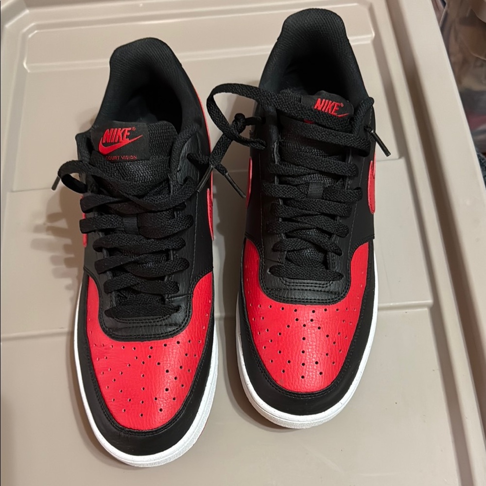 Nike Air Force 1 Black and Red Shoes brand new never worn.